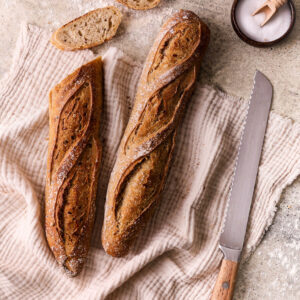 baguettes aux graines tranchée