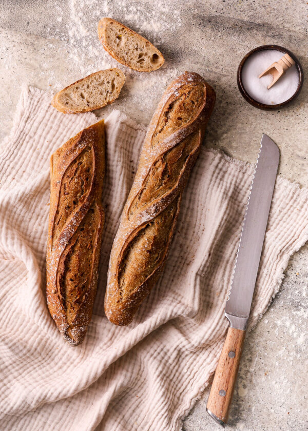 baguettes aux graines tranchée